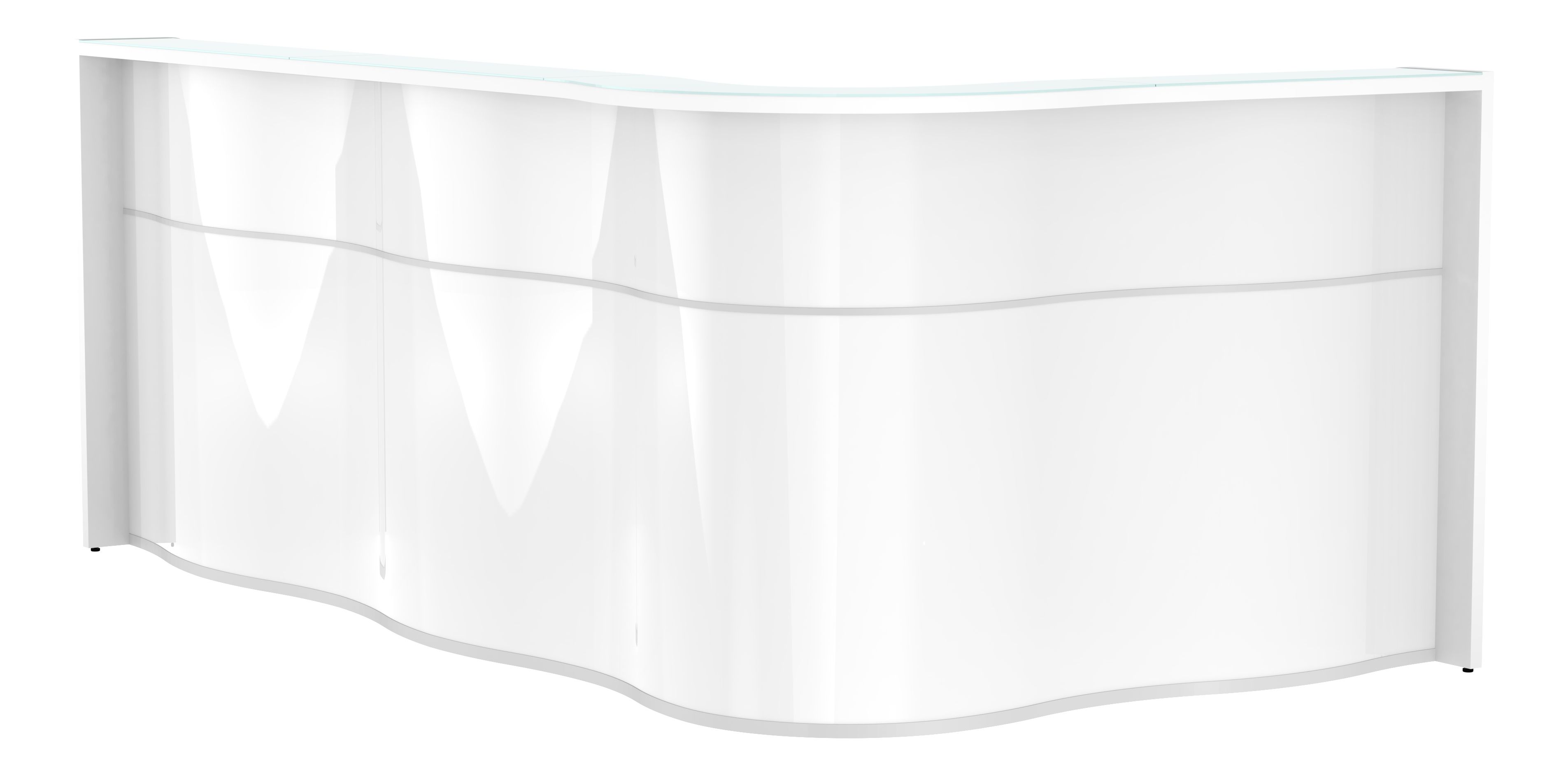 Wave 109" Right Corner Counter Reception Desk