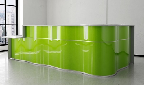 Wave 139" L-Shape Reception Desk