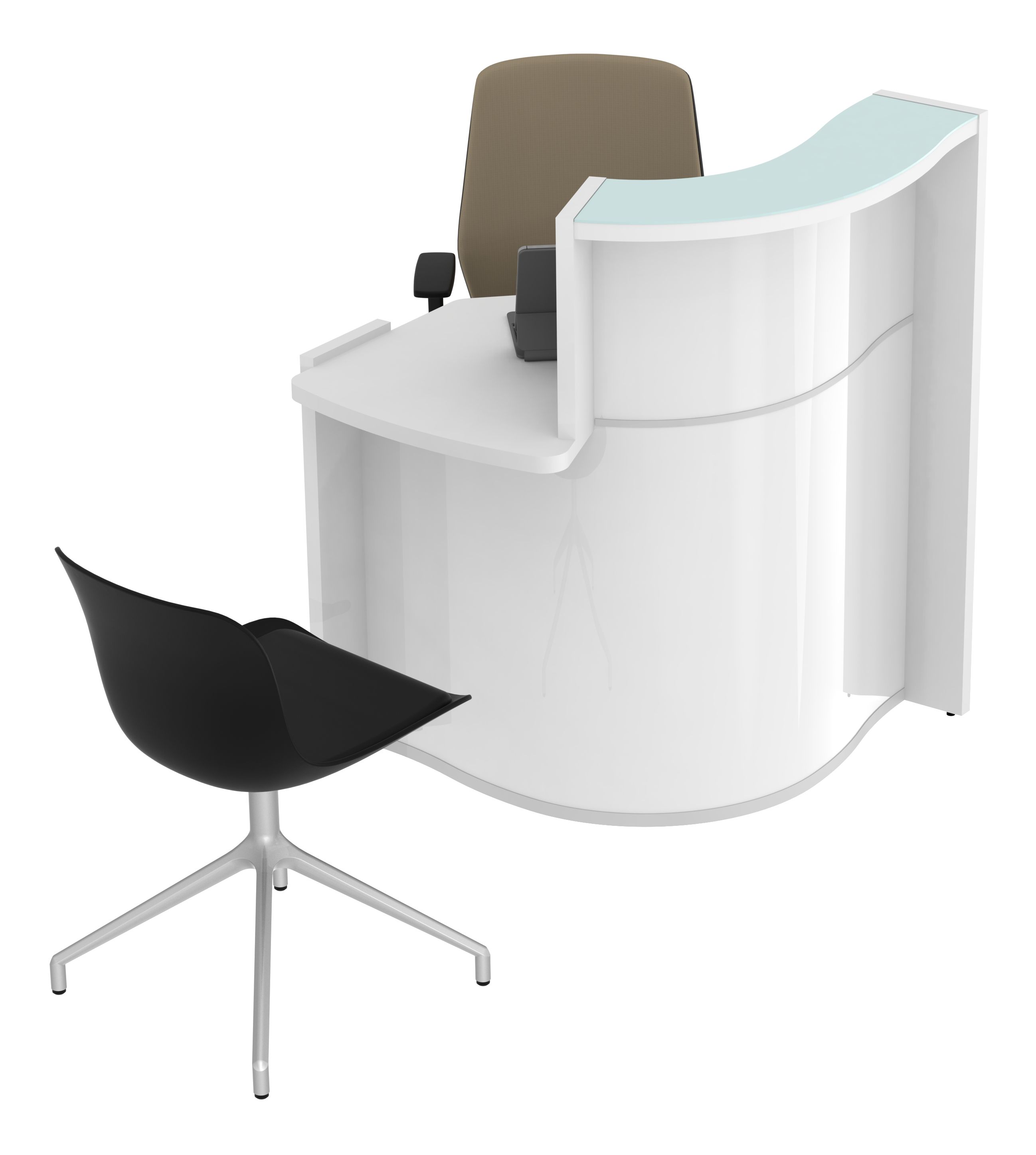 MDD Wave 33" Small Reception Desk