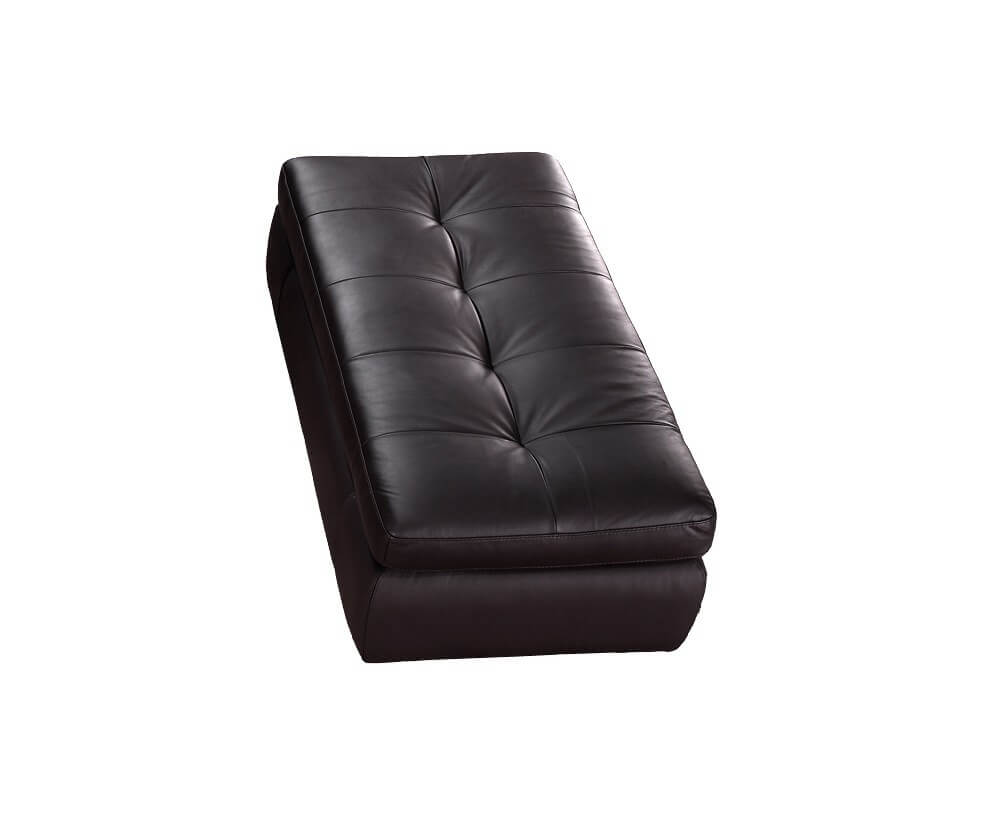 397 Italian Leather Ottoman