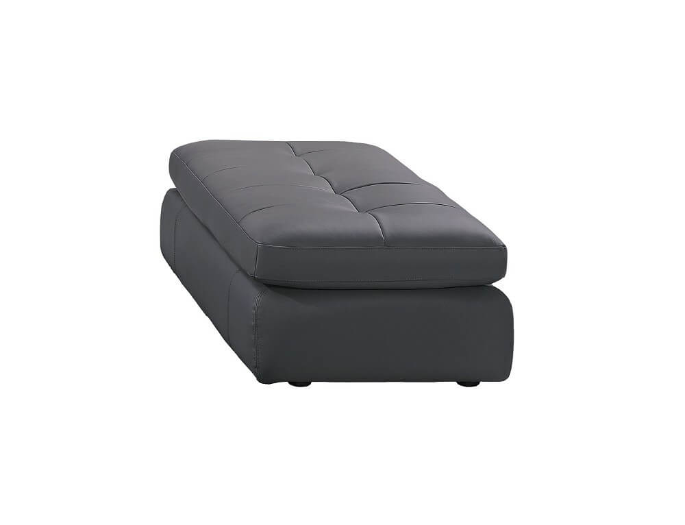 397 Italian Leather Ottoman