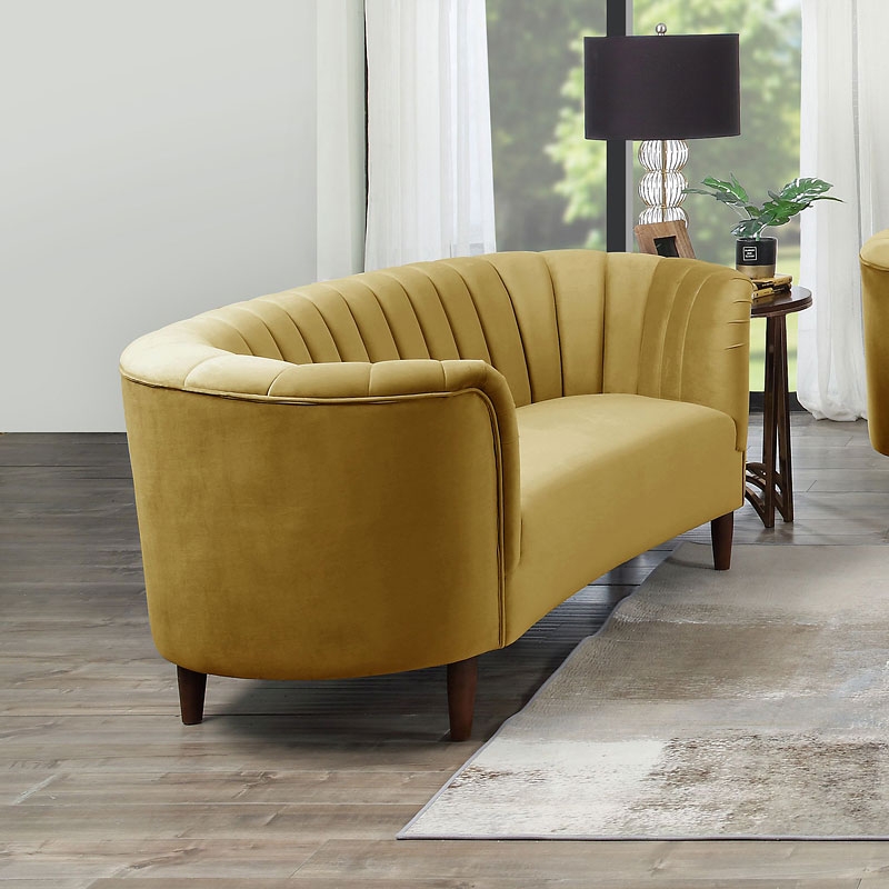 Millephri Velvet Loveseat