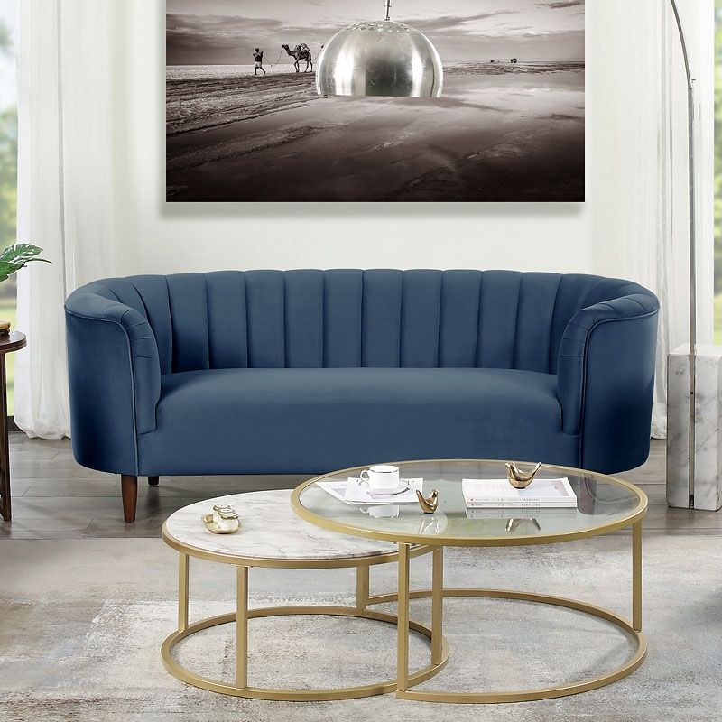 Millephri Velvet Living Room Set