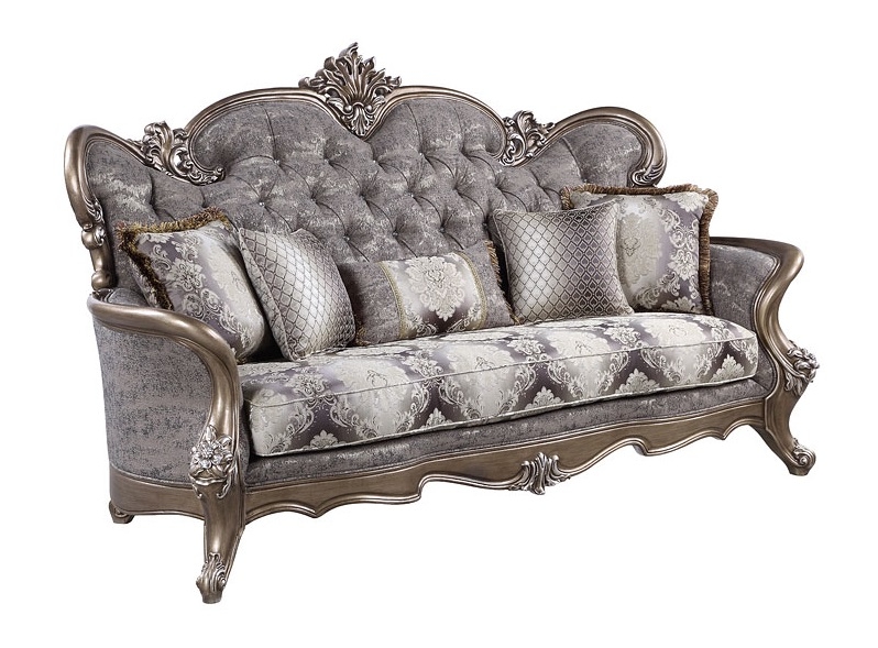 Elozzol Fabric/Wood Tufted Living Room Set