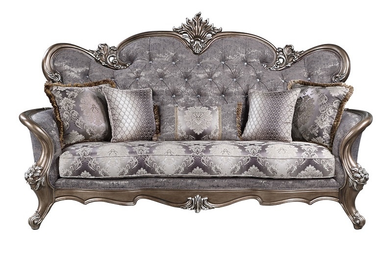 Elozzol Fabric/Wood Tufted Living Room Set