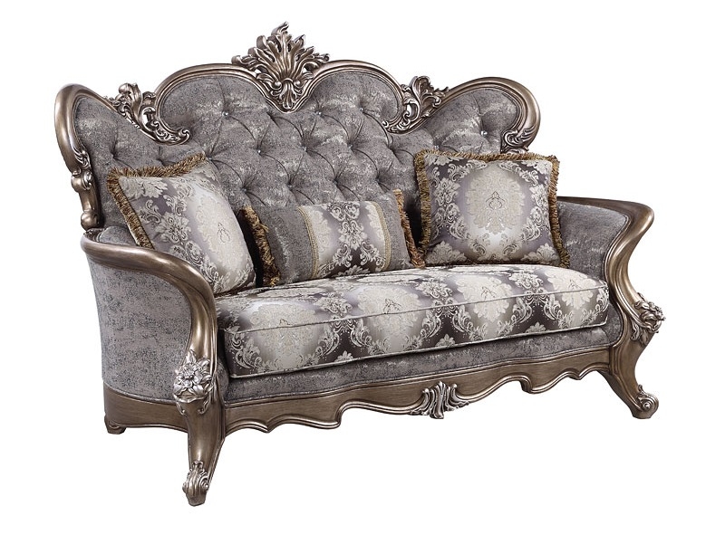 Elozzol Fabric/Wood Tufted Living Room Set