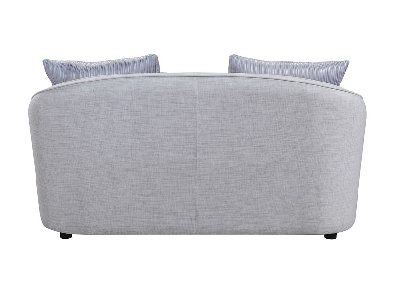 Mahler II Linen Fabric Loveseat w/Pillows
