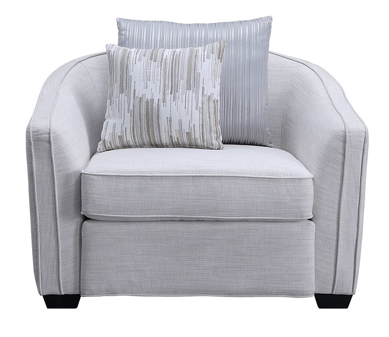 Mahler II Linen Fabric Chair w/Pillows