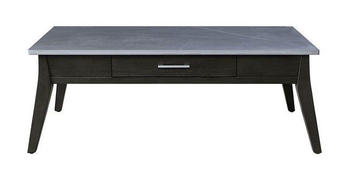 Zemocryss Stone/Wood Coffee Table w/Drawer