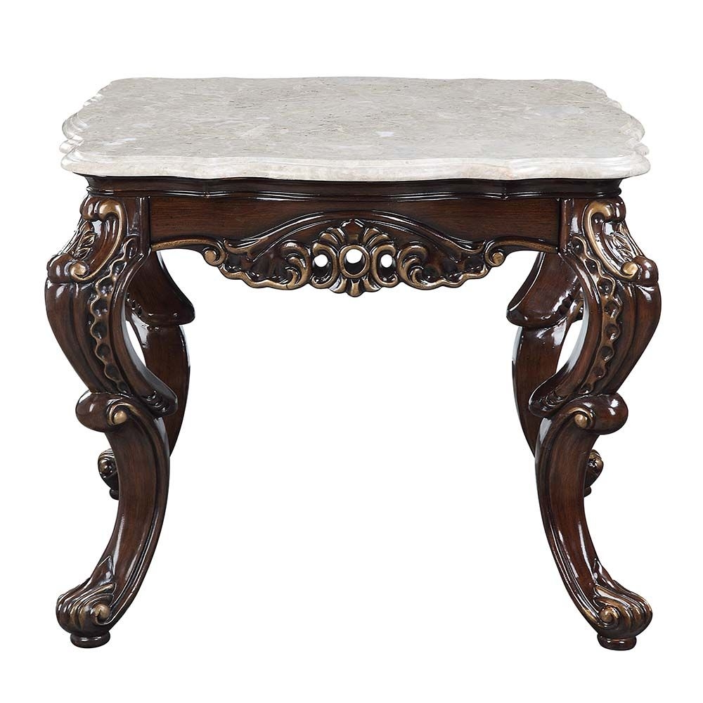 Benbek Fabric/Wood Tufted Living Room Set