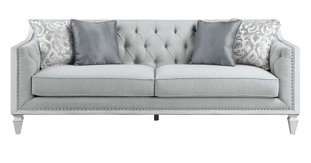 Katia Fabric/Wood Tufted Living Room Set