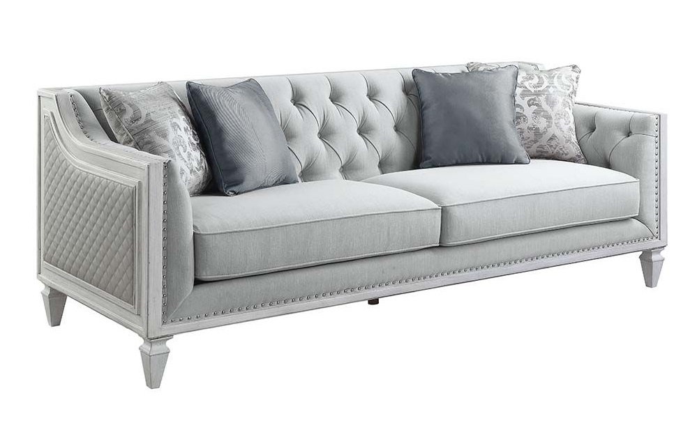 Katia Fabric/Wood Tufted Living Room Set