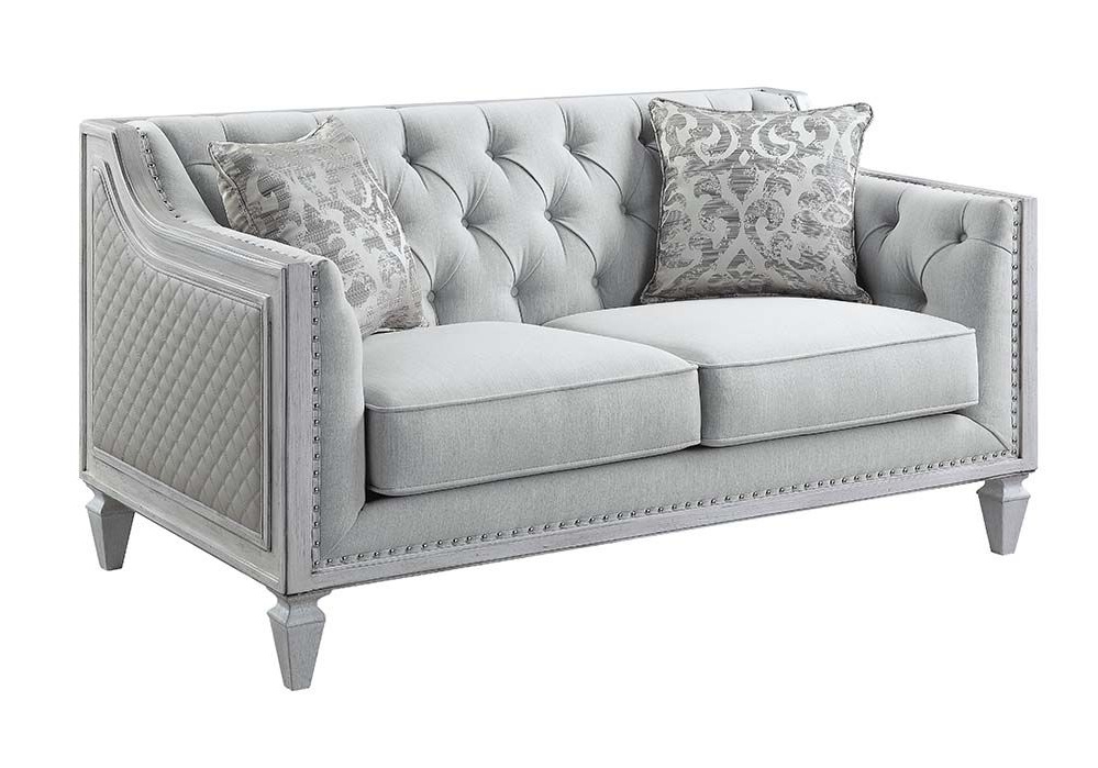 Katia Fabric/Wood Tufted Living Room Set