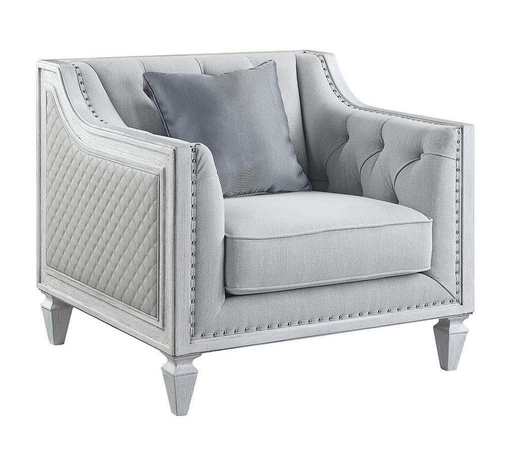 Katia Fabric/Wood Tufted Living Room Set