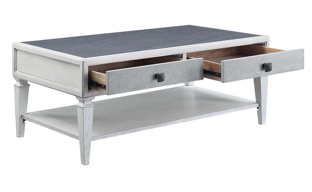 Katia Wood Rectangular Coffee Table w/2 Drawers