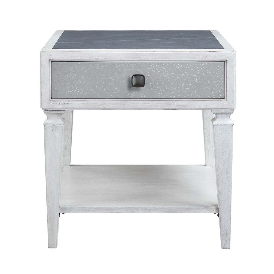 Katia Wood Square End Table w/Drawer