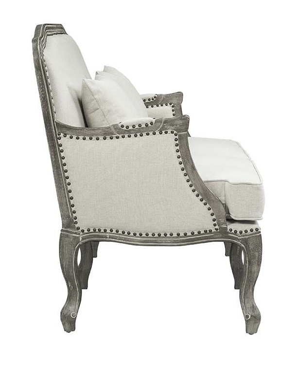 Acme Tania Chair With Pillow Cream Linen