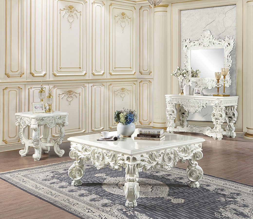 Adara PU/Wood Tufted Living Room Set