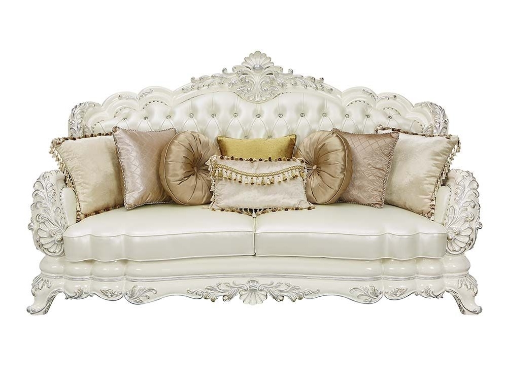 Adara PU/Wood Tufted Living Room Set