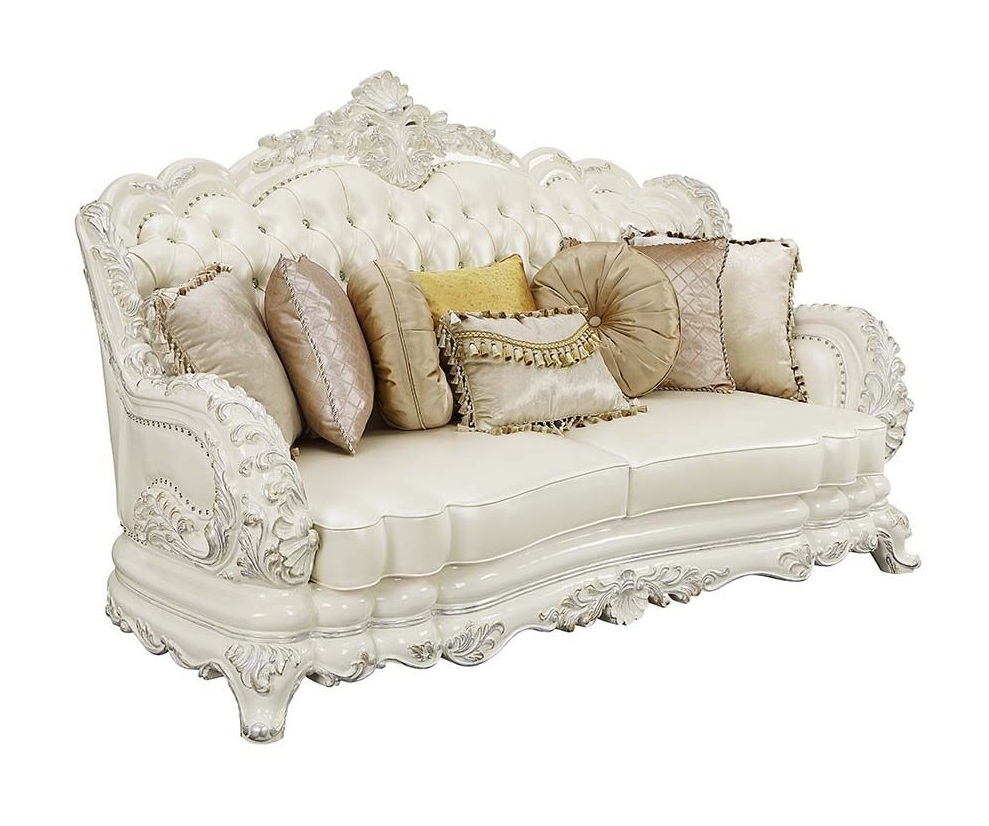 Adara PU/Wood Tufted Living Room Set