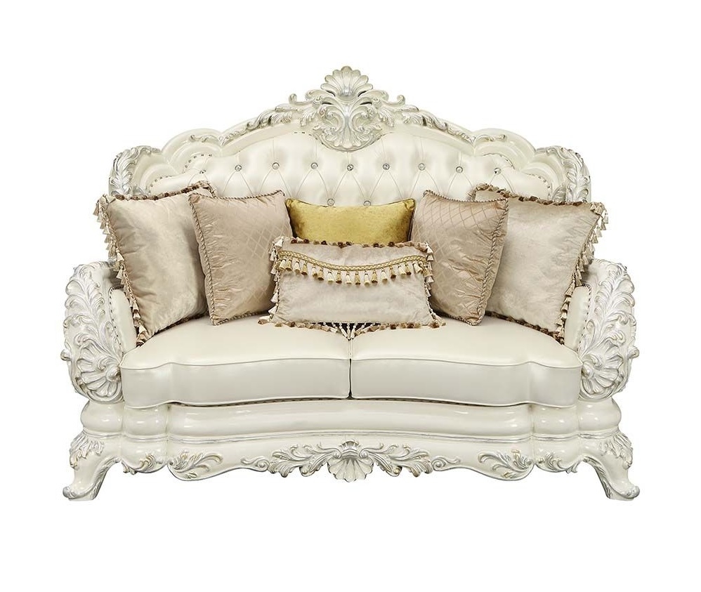 Adara PU/Wood Tufted Living Room Set
