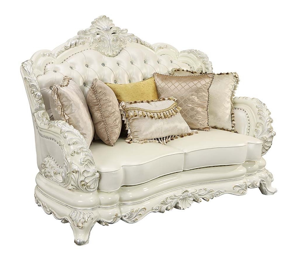 Adara PU/Wood Tufted Living Room Set