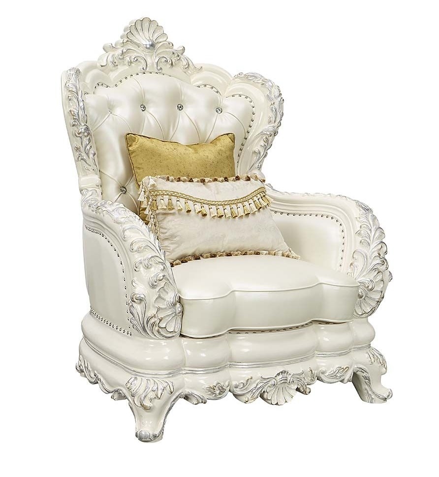 Adara PU/Wood Tufted Living Room Set