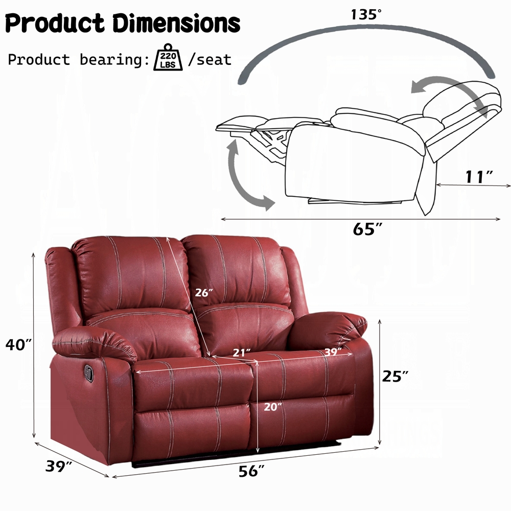 Zuriel Leatherette Reclining Living Room Set