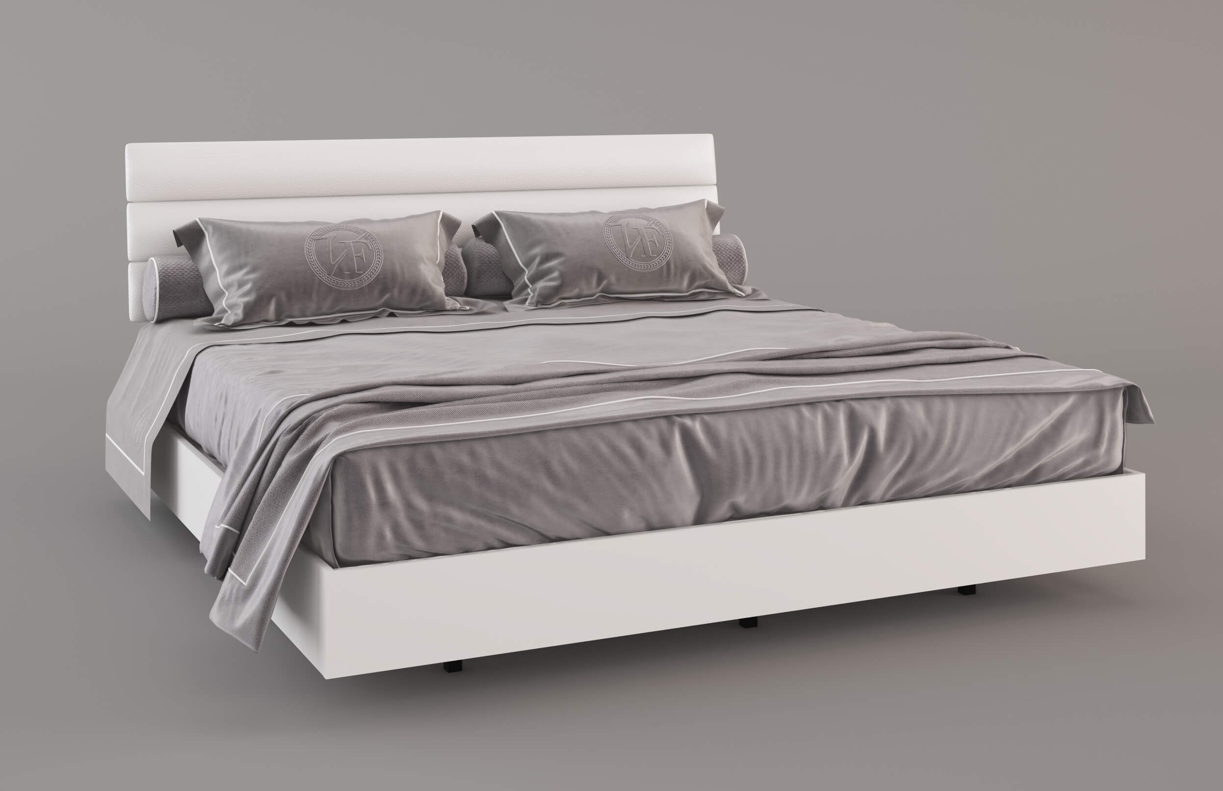 Lyon Faux Leather Tufted Platform Bedroom Set