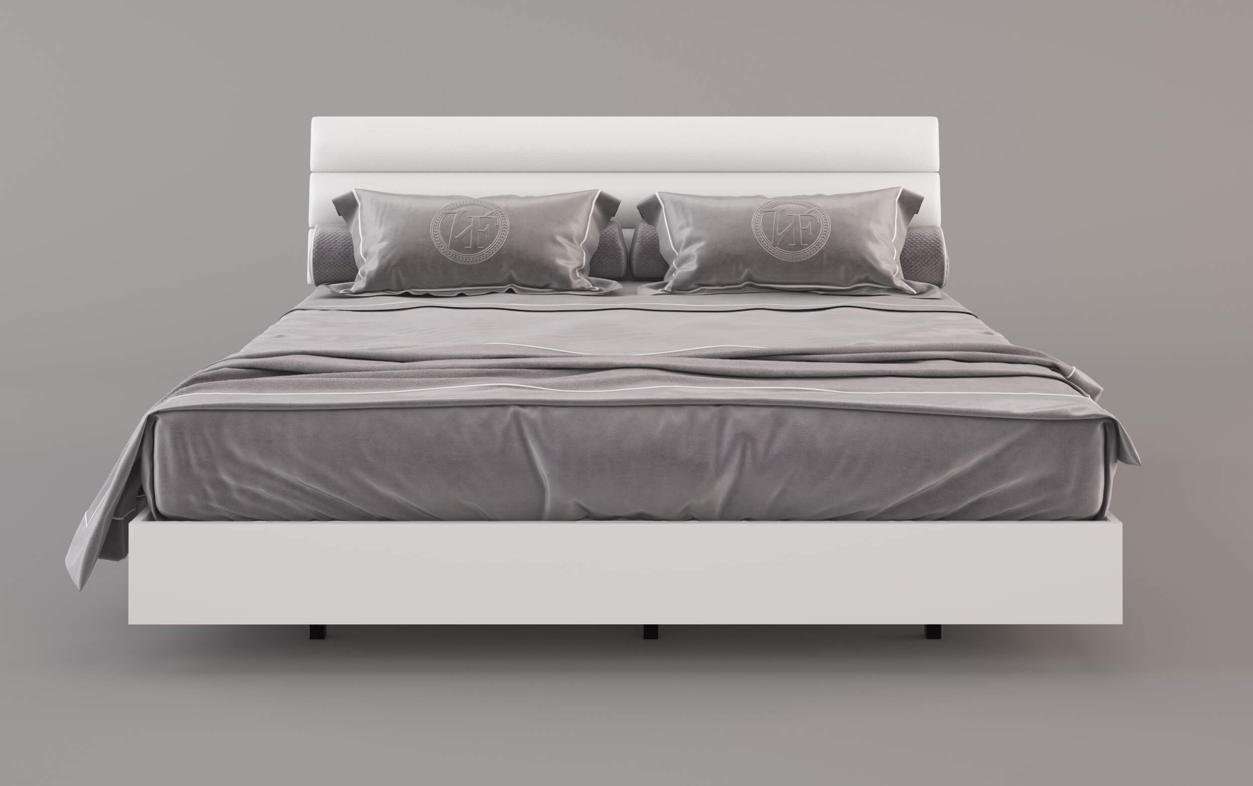 Lyon Faux Leather Tufted Platform Bedroom Set