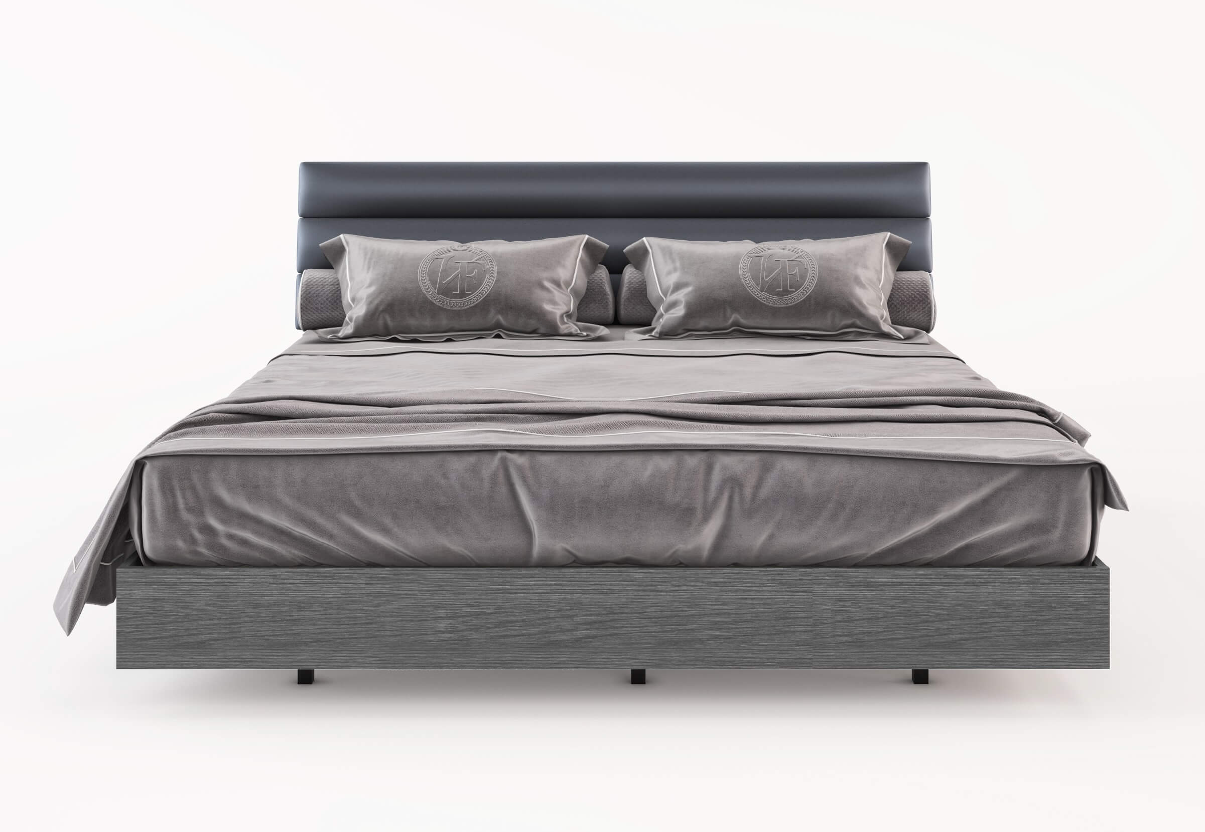 Lyon Faux Leather Tufted Platform Bedroom Set