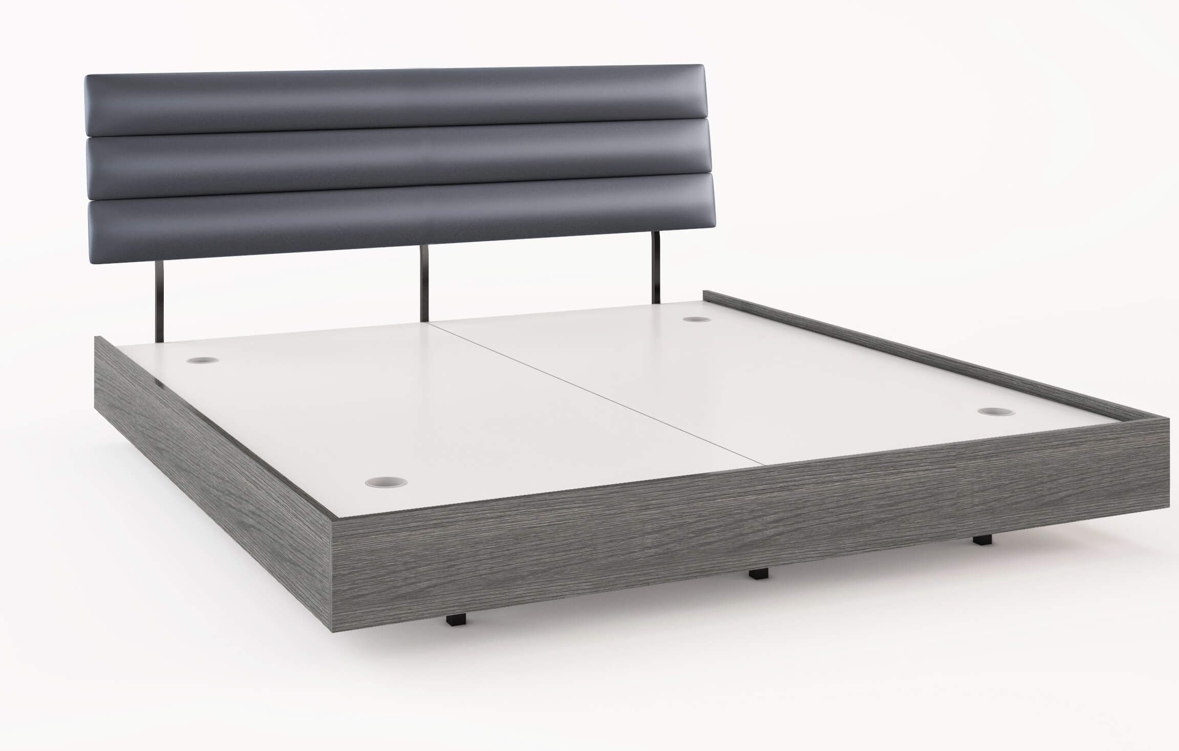 Lyon Faux Leather Tufted Platform Queen Size Bed