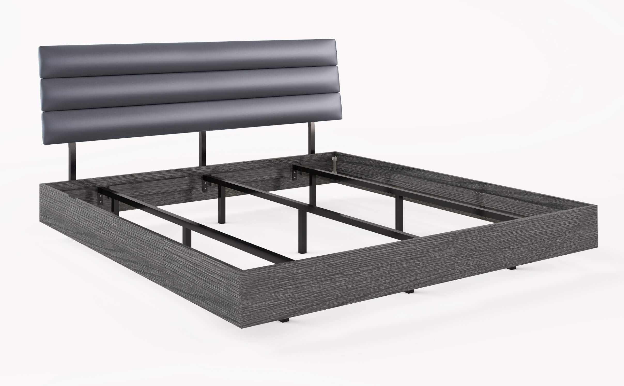 Lyon Faux Leather Tufted Platform Bed
