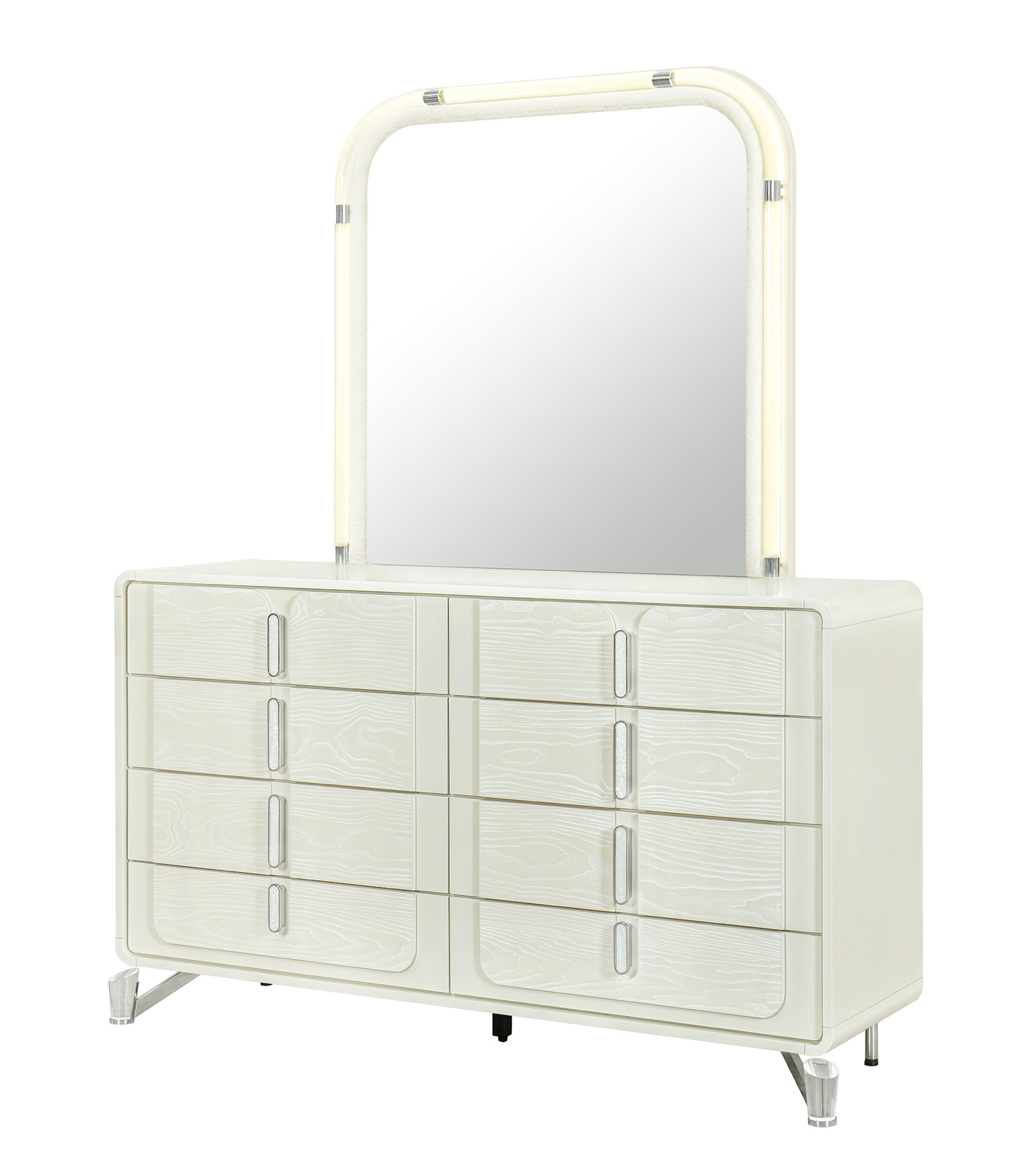 Lyra Panel Bedroom Set with LED