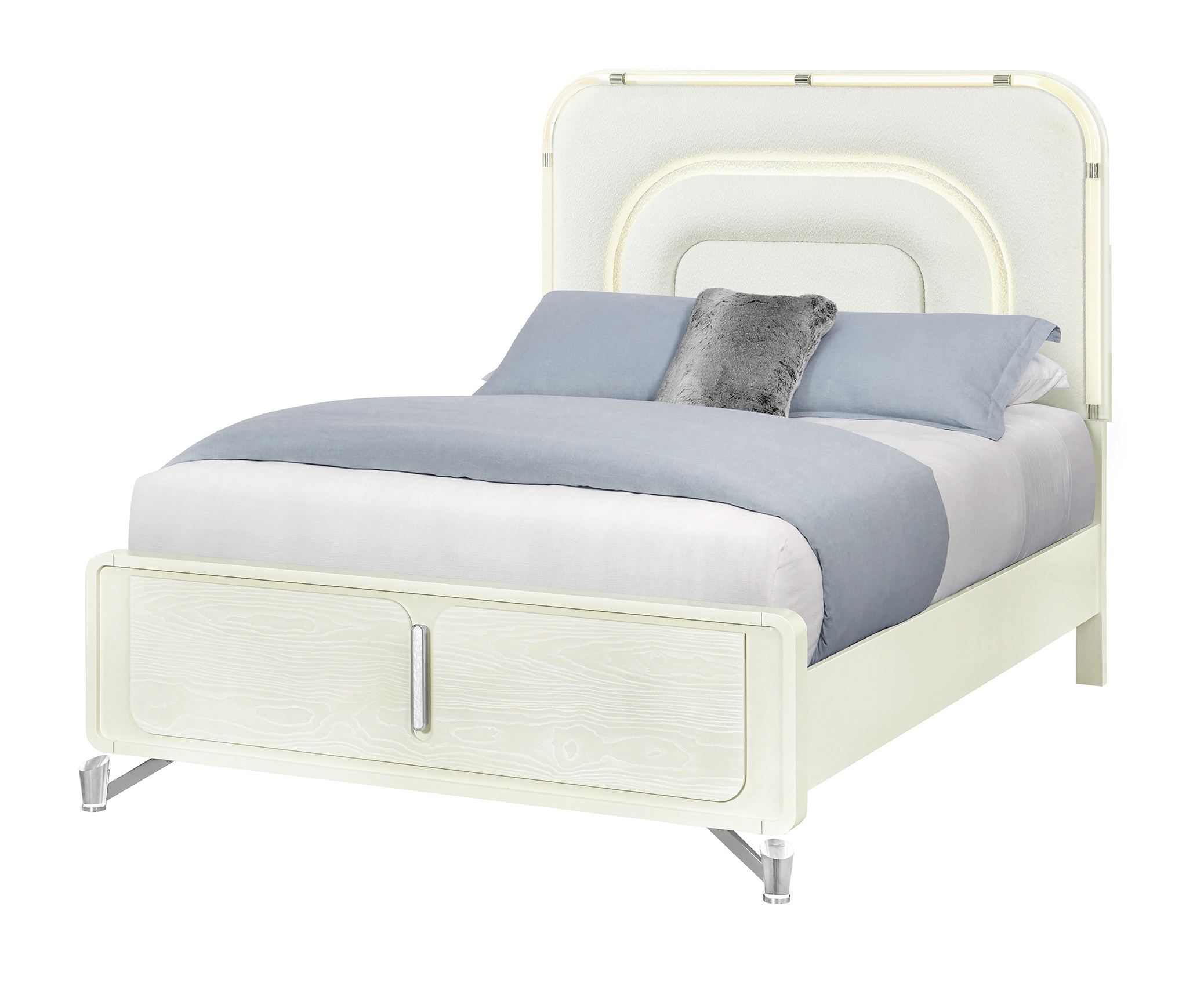 Lyra Panel Bedroom Set with LED