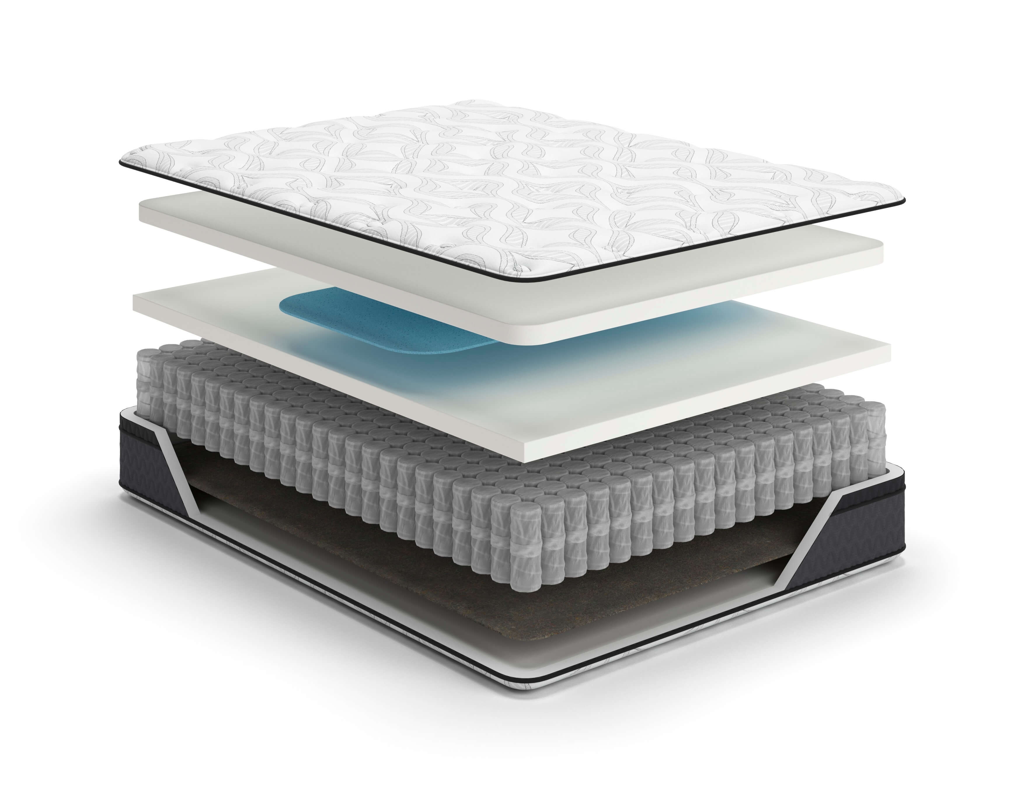 12" Pocketed Hybrid Memory Foam Mattress, King Size