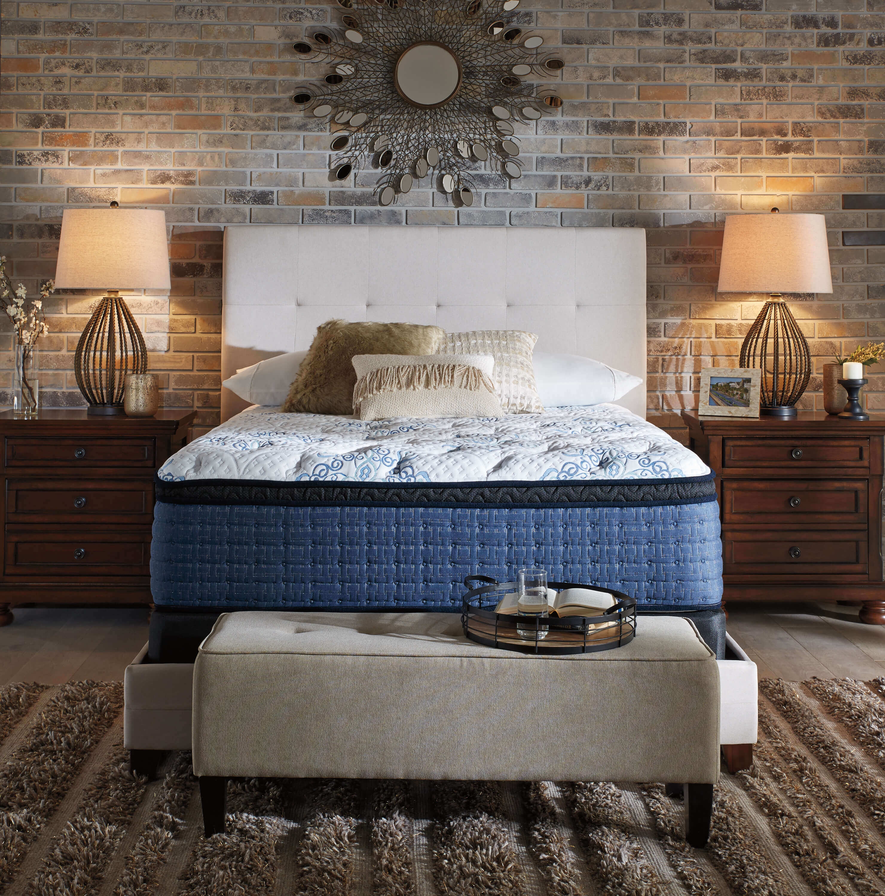 16" Mt Dana Euro Top Memory Foam Mattress, King Size