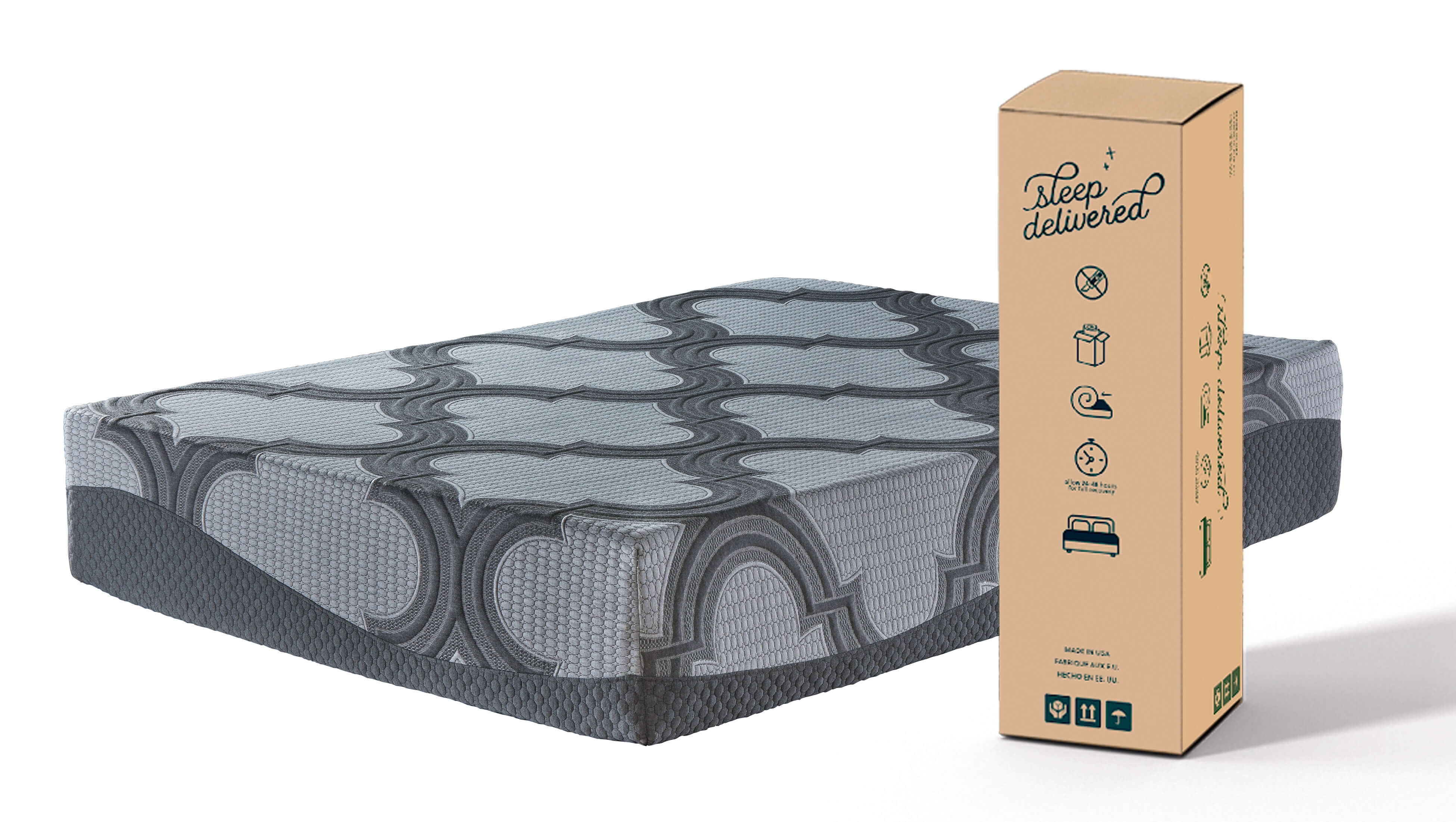 12" Ashley Hybrid Memory Foam Mattress, King Size