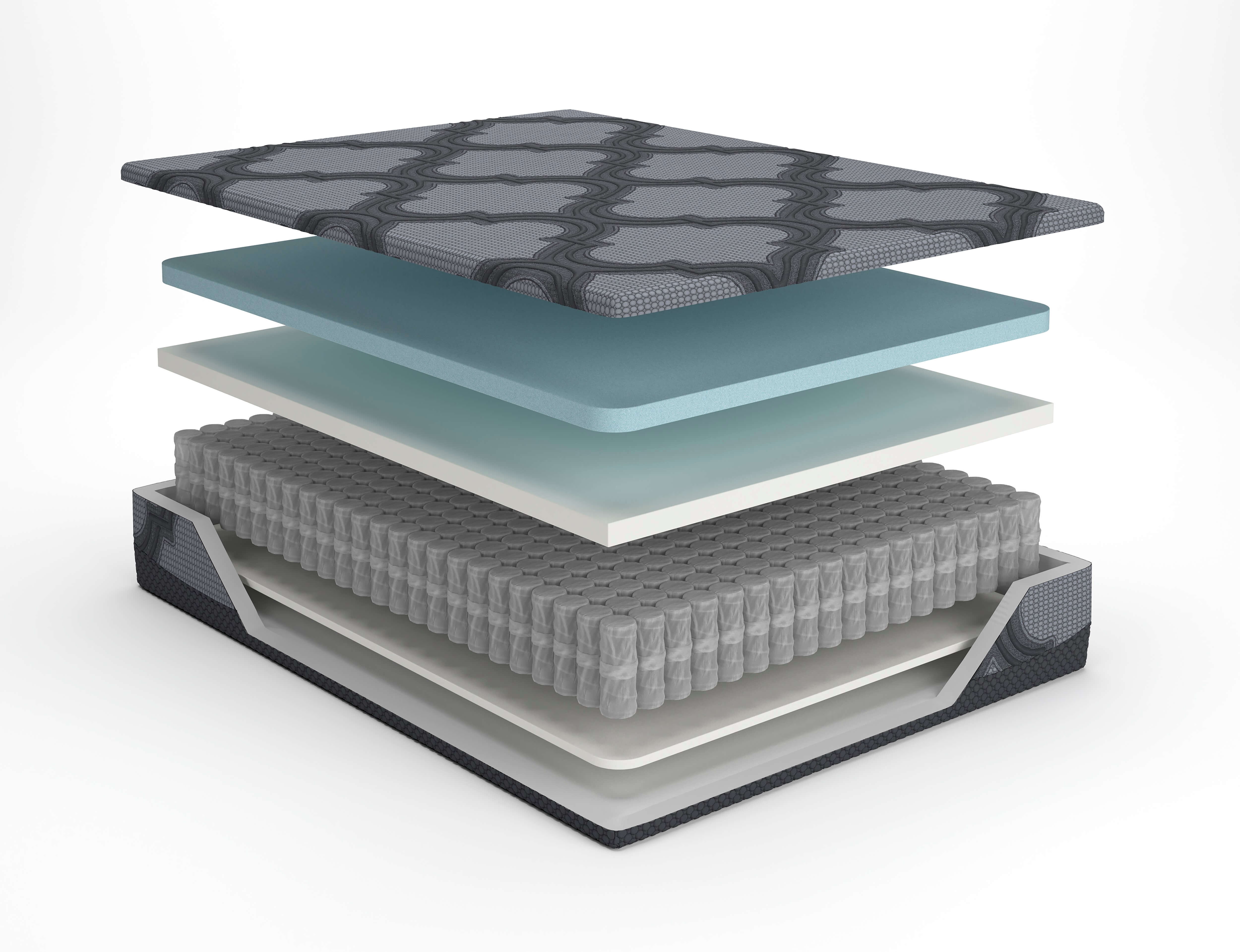 12" Ashley Hybrid Memory Foam Mattress, King Size