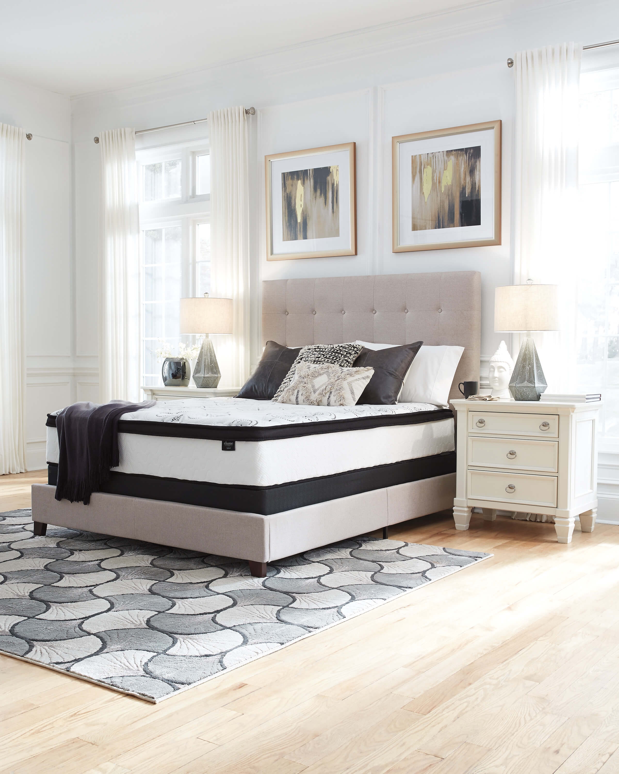 12" Chime Hybrid Memory Foam Mattress, California King Size
