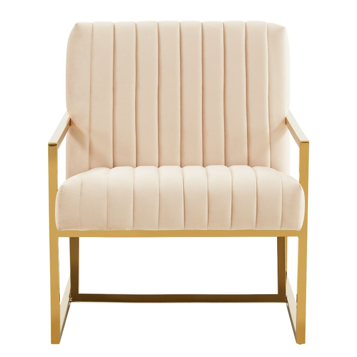 Montgomery Velvet Pinstripe Design Accent Armchair