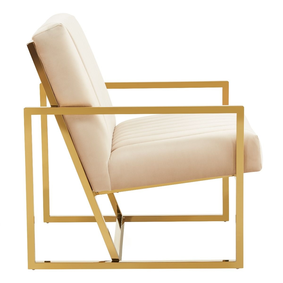 Montgomery Velvet Pinstripe Design Accent Armchair