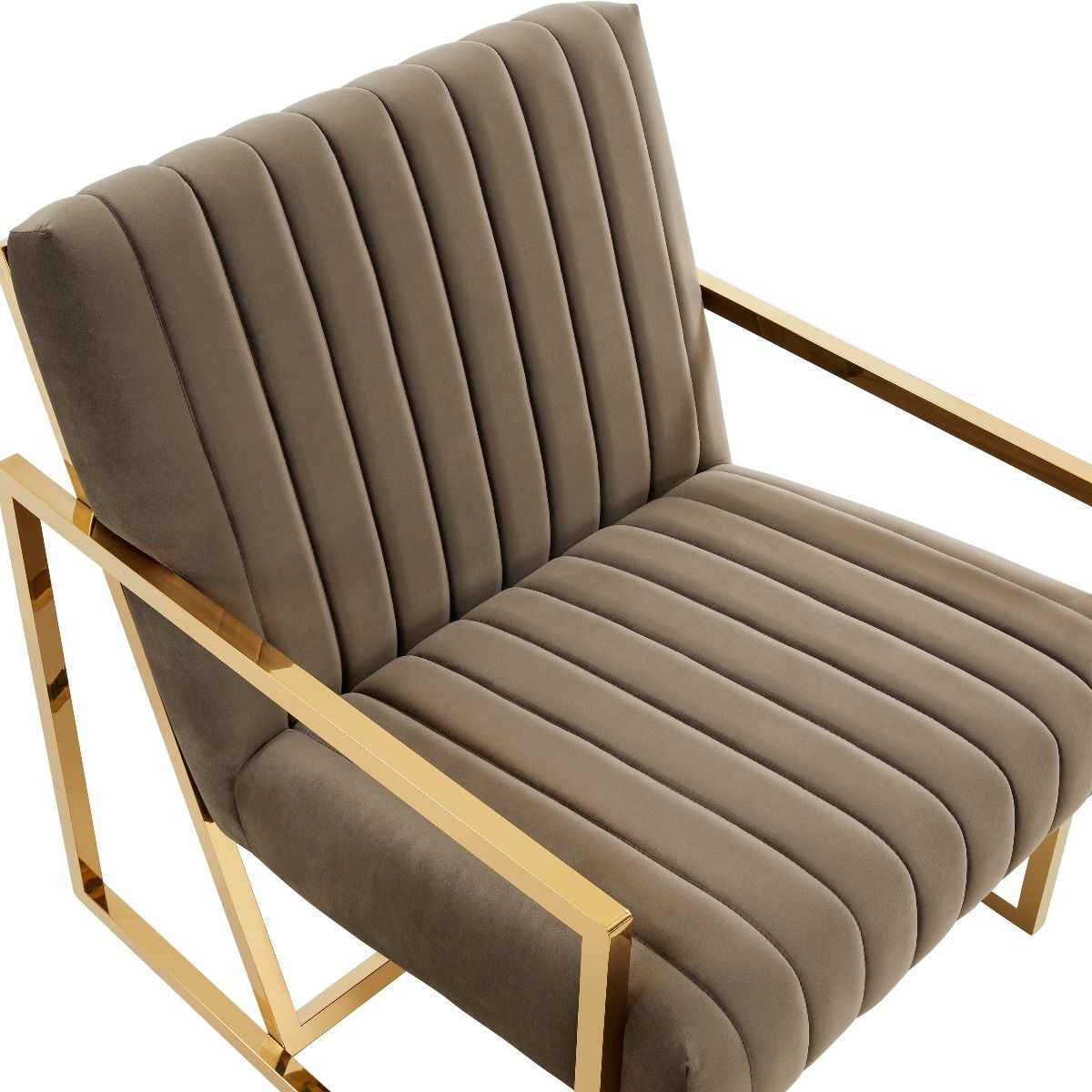 Montgomery Velvet Pinstripe Design Accent Armchair