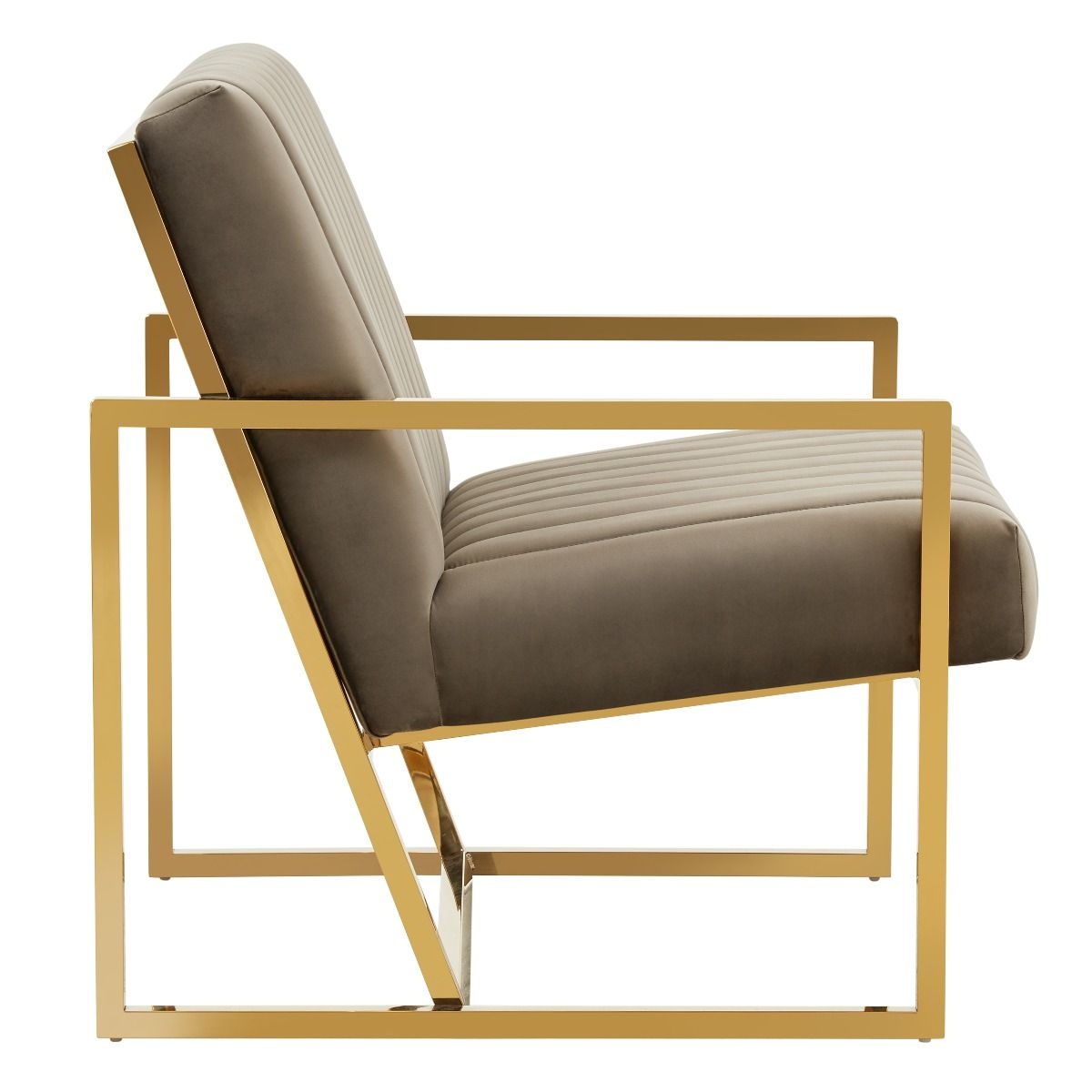 Montgomery Velvet Pinstripe Design Accent Armchair