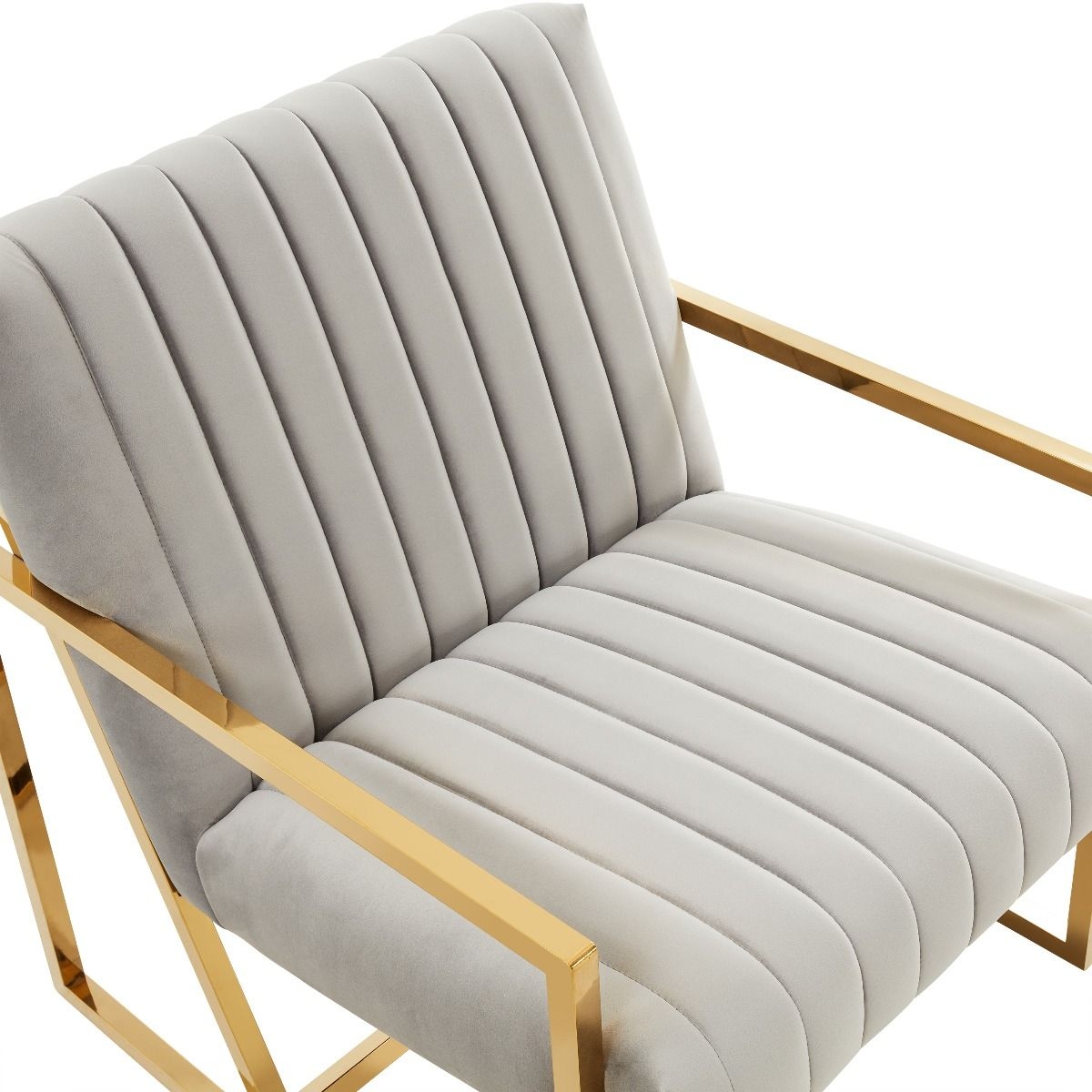 Montgomery Velvet Pinstripe Design Accent Armchair