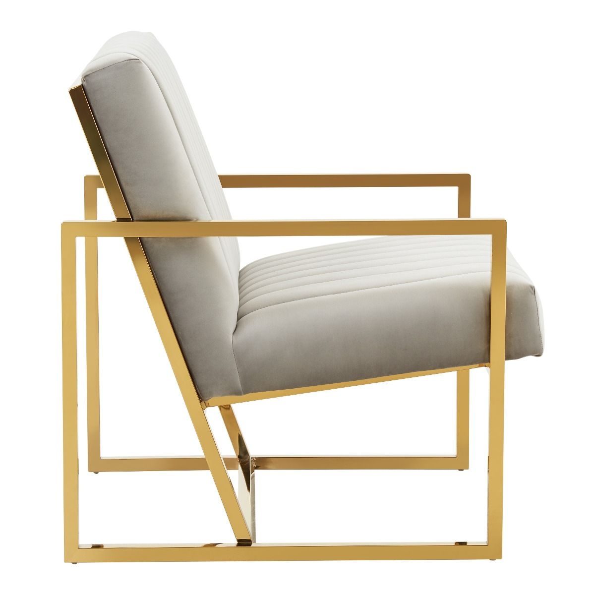 Montgomery Velvet Pinstripe Design Accent Armchair