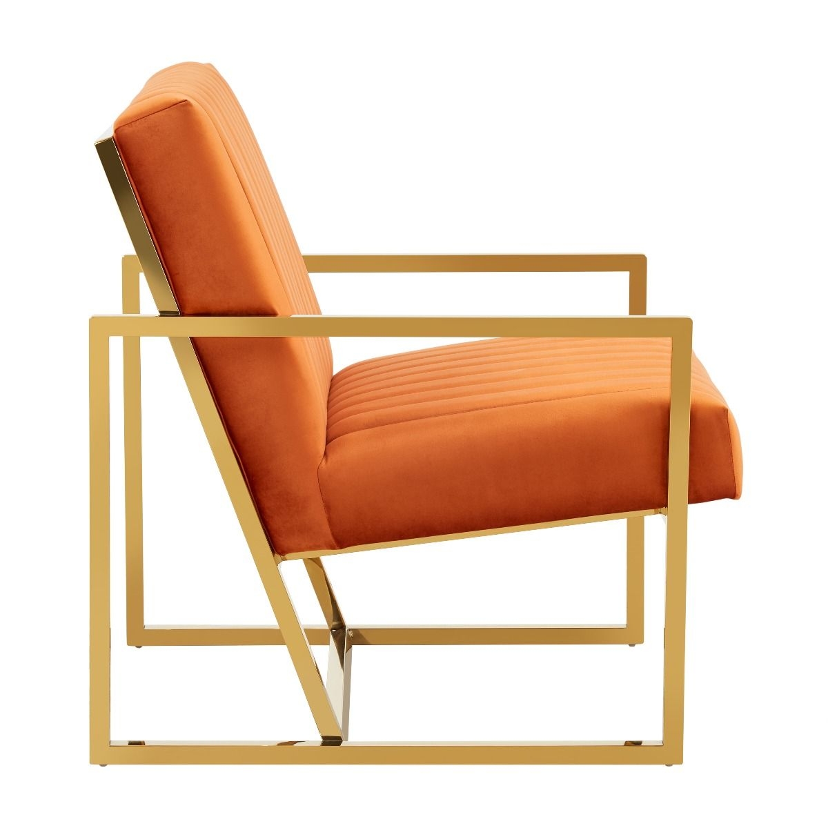 Montgomery Velvet Pinstripe Design Accent Armchair