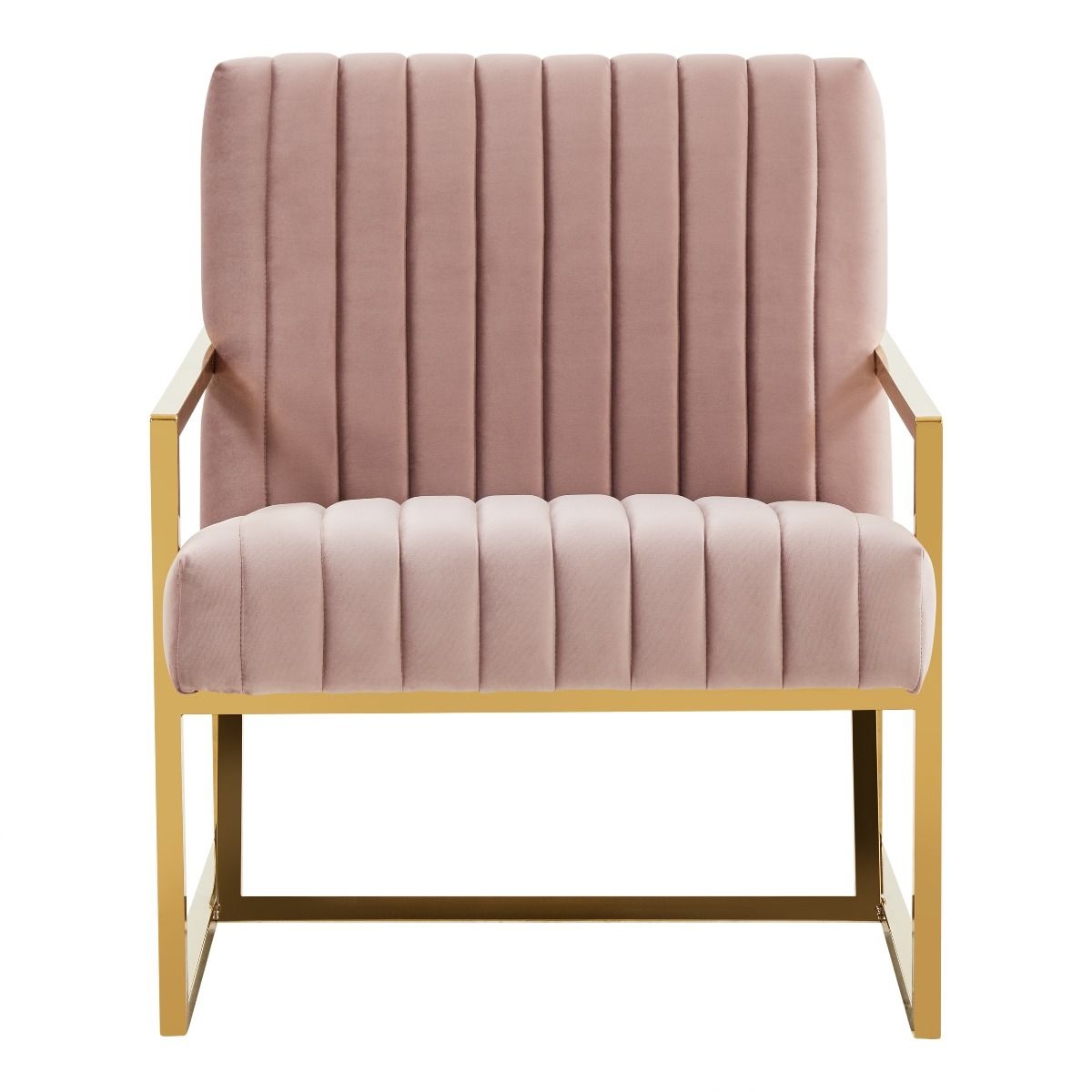 Montgomery Velvet Pinstripe Design Accent Armchair