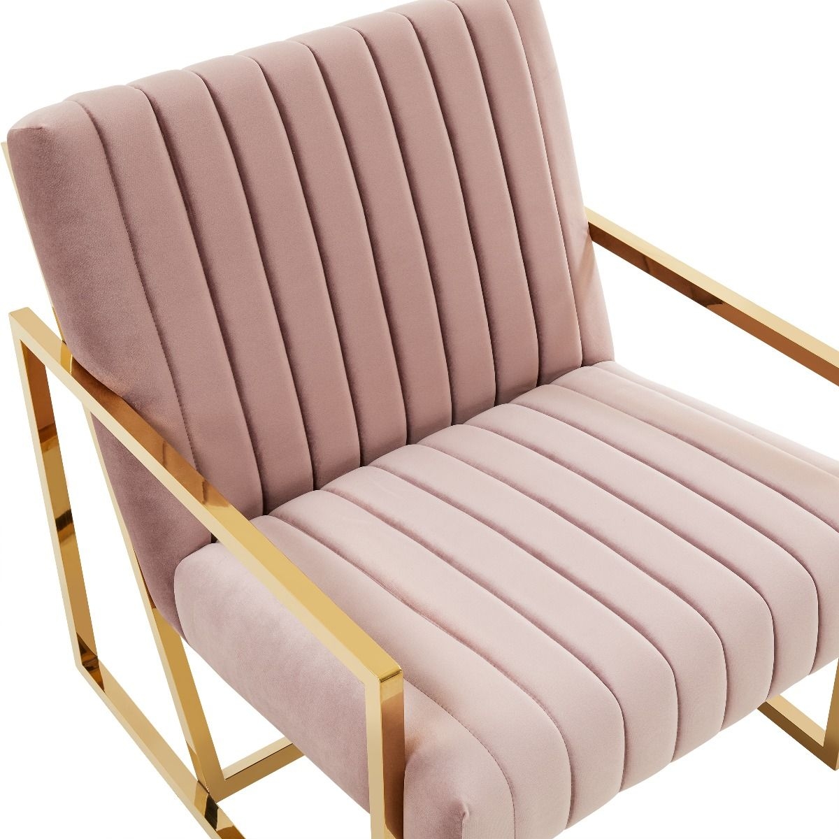 Montgomery Velvet Pinstripe Design Accent Armchair