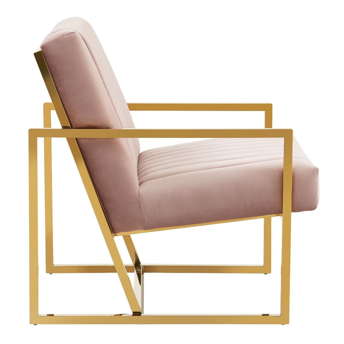 Montgomery Velvet Pinstripe Design Accent Armchair
